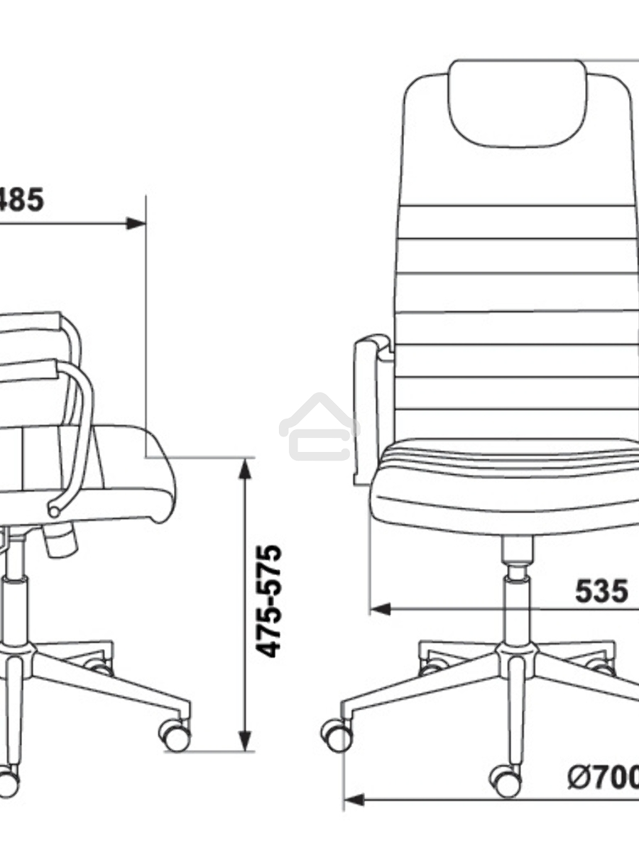Кресло руководителя Бюрократ Chair Brt KB-9N/ECO/BLACK (1140275)