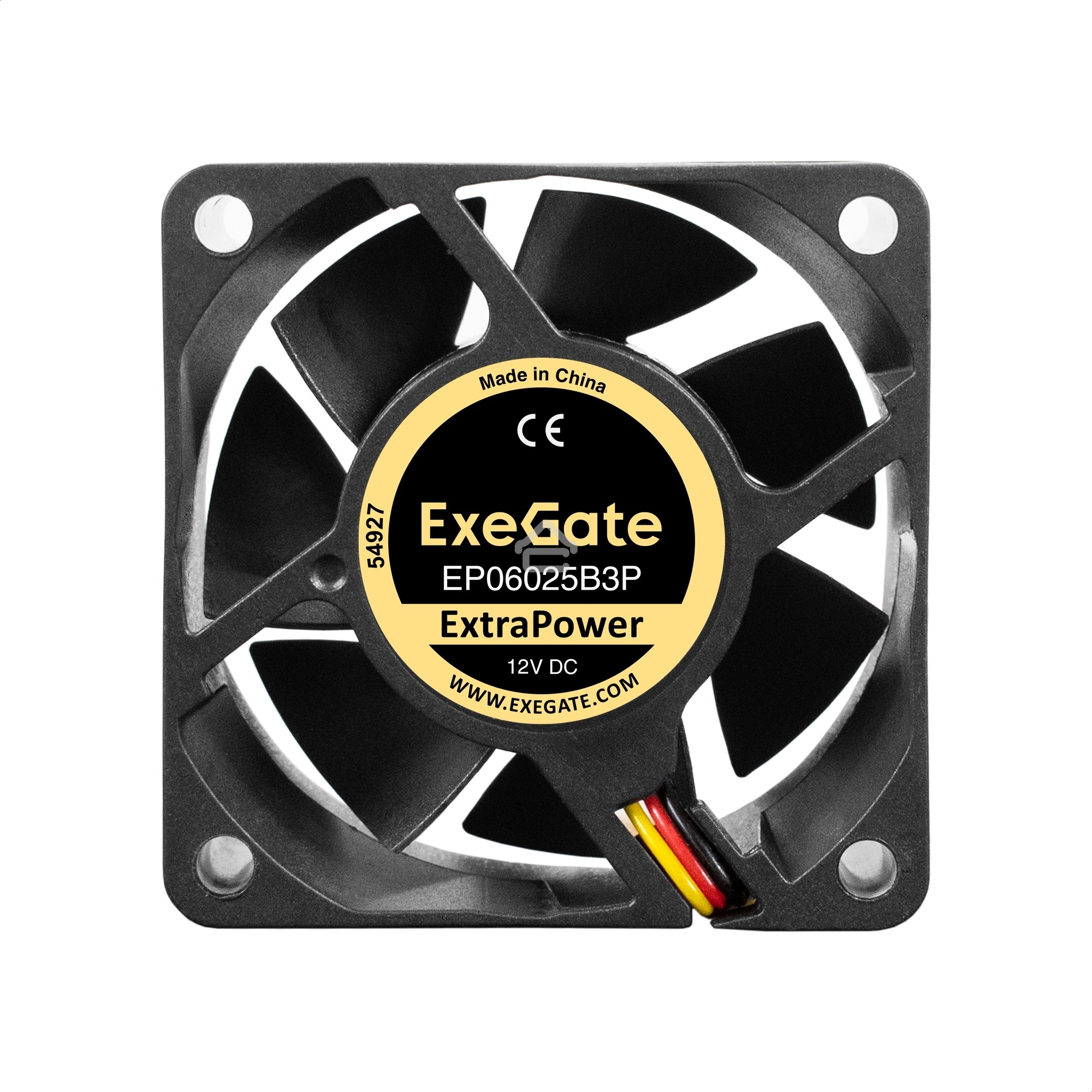 Вентилятор для корпуса ExeGate ExtraPower EP06025B3P черный, 60 мм, 4500 об/мин, 31 дБ, 3 pin
