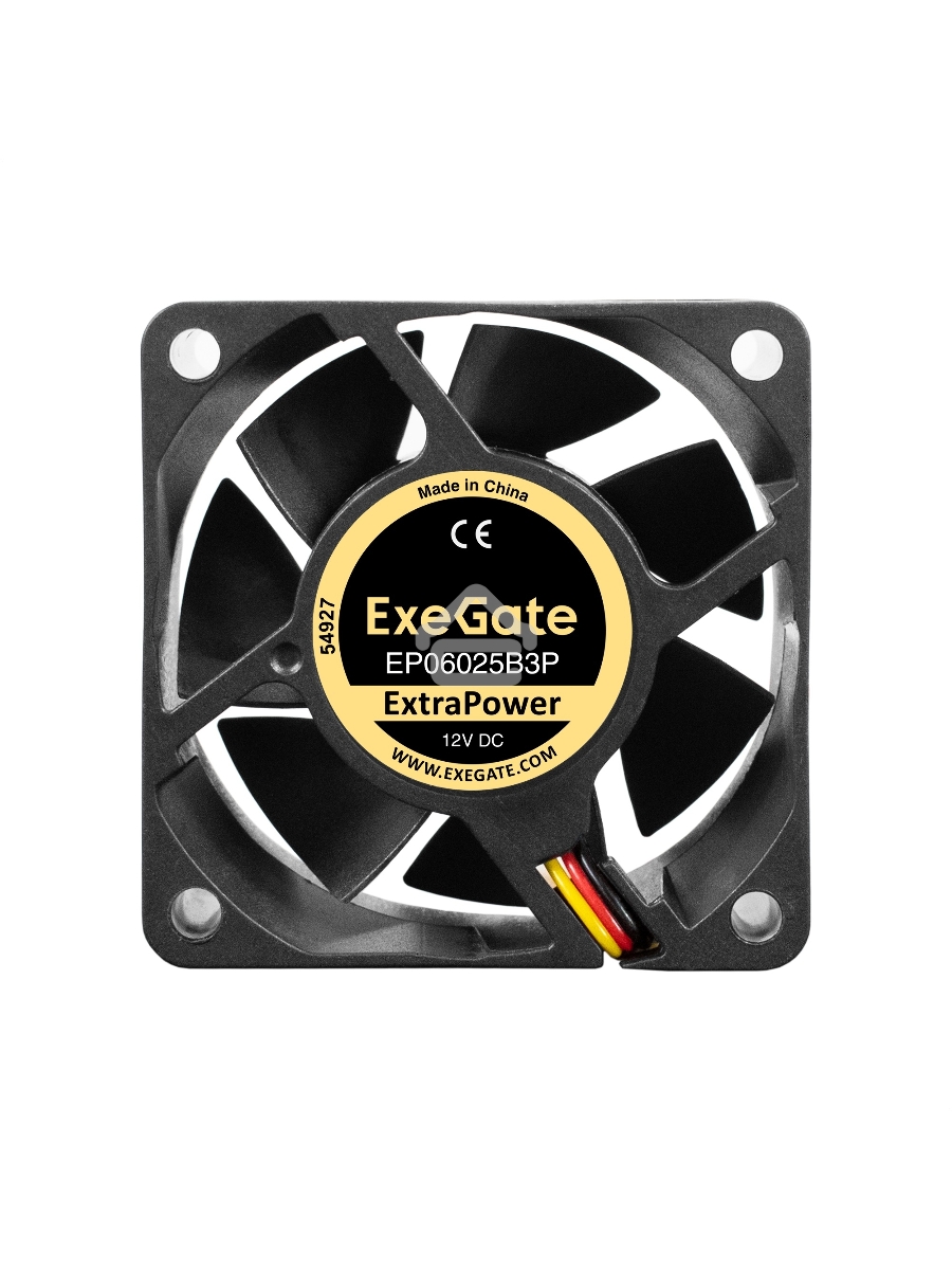 Вентилятор для корпуса ExeGate ExtraPower EP06025B3P черный, 60 мм, 4500 об/мин, 31 дБ, 3 pin