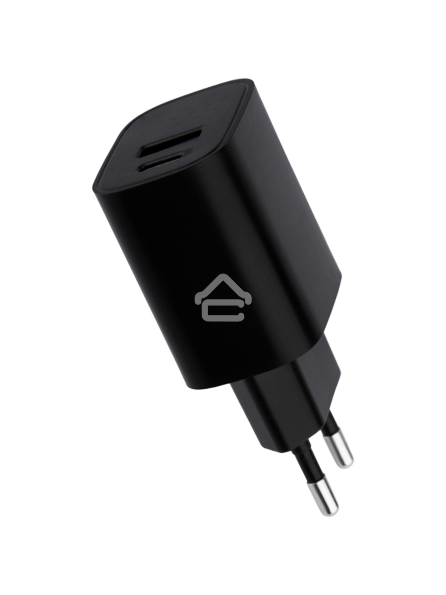 Сетевое зарядное устройство Rexant USB + Type-C, 5V, 2.4 A, черный