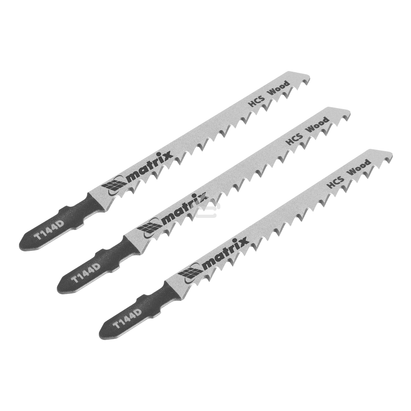 Полотна для электролобзика Matrix по дереву, 3 шт. T144D, 75 х 4мм, HCS