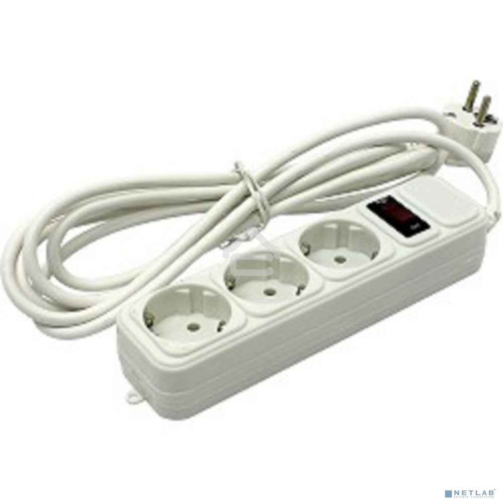Сетевой фильтр ExeGate EX221181RUS SP-3-3W (3 розетки, 3 м, евровилка, белый)