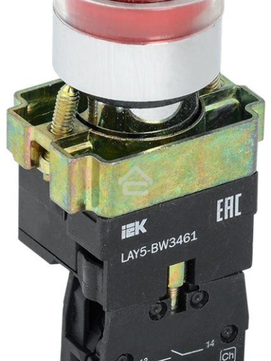 Кнопка LAY5-BW3461 с подсв. красн. 1з ИЭК BBT50-BW-K04