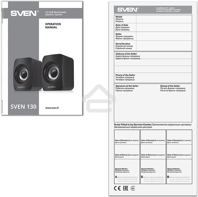 Акустическая система SVEN 130, черный (6 Вт, питание USB)