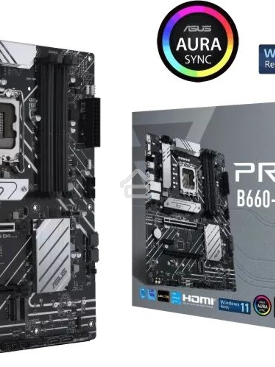 Материнская плата ASUS PRIME B660-PLUS D4, Socket LGA 1700, Intel B660, 4xDDR4, 4xSATA, 3xM.2, 1xPCIe 4.0 x16, 1xPCIe 3.0 x4, 1xHDMI, 1xDP, 1xVGA, 1x 1Gb LAN, 1xUSB-C 3.2 Gen 2x2, 2xUSB-A 3.2 Gen 2, 1xUSB-A 3.2 Gen 1, 2xUSB-A 2.0, 7.1, ATX
