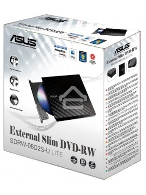 Оптический привод внешний DVD-RW Asus SDRW-08D2S-U белый USB внешний RTL