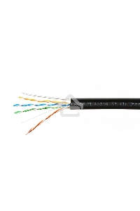 Кабель SkyNet Premium UTP outdoor 4x2x0,51 на тросу, медный, FLUKE TEST, кат.5e, однож., 305 м, на катушке, черный