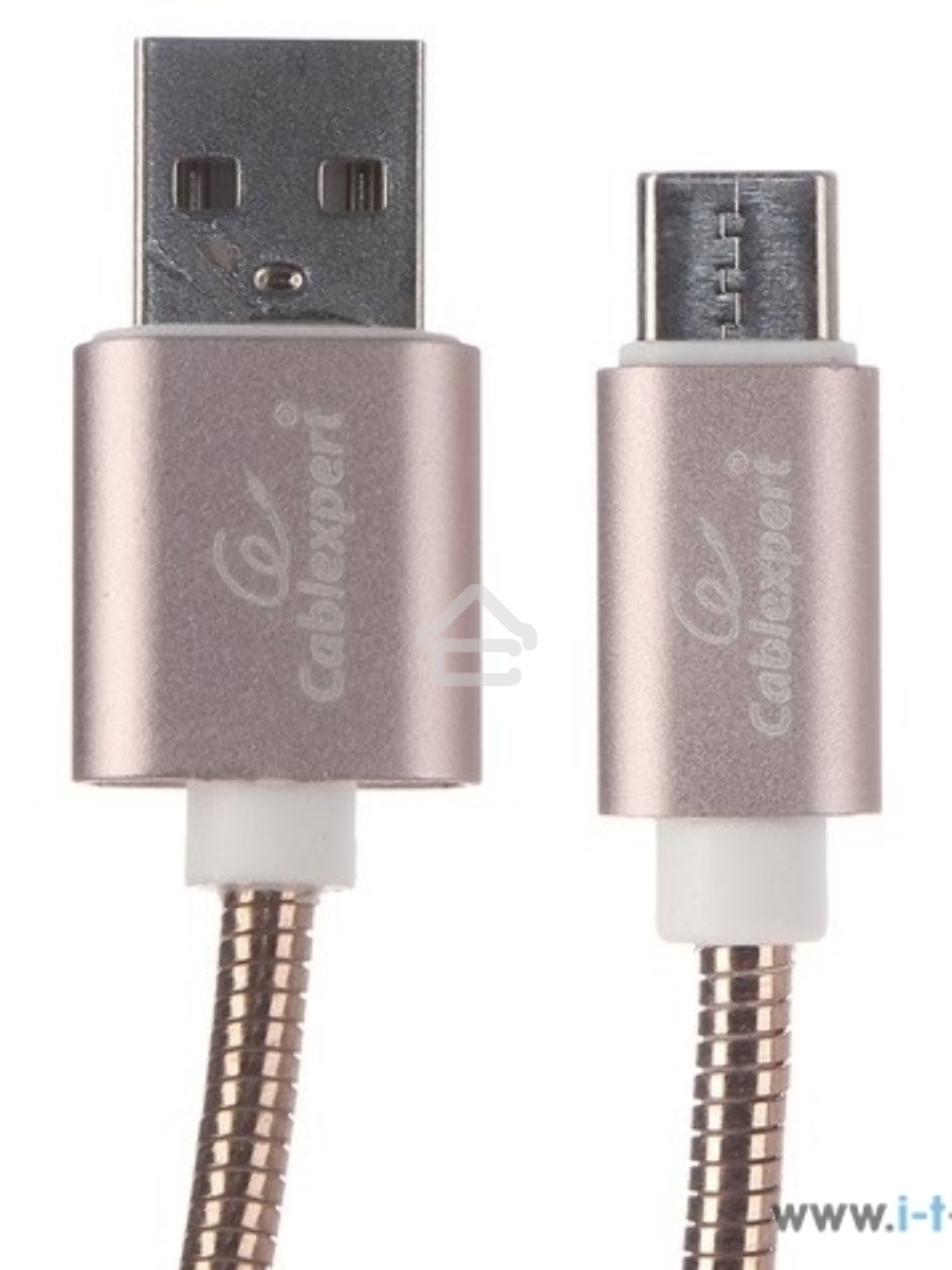 Кабель USB 2.0 Cablexpert CC-G-USBC02Cu-1.8M, AM/Type-C, серия Gold, длина 1.8м, золото, блистер