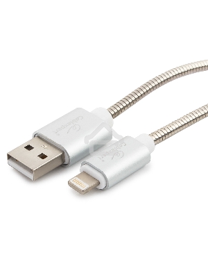 Кабель Cablexpert для Apple CC-G-APUSB02S-0.5M, AM/Lightning, серия Gold, длина 0.5м, серебро, блистер