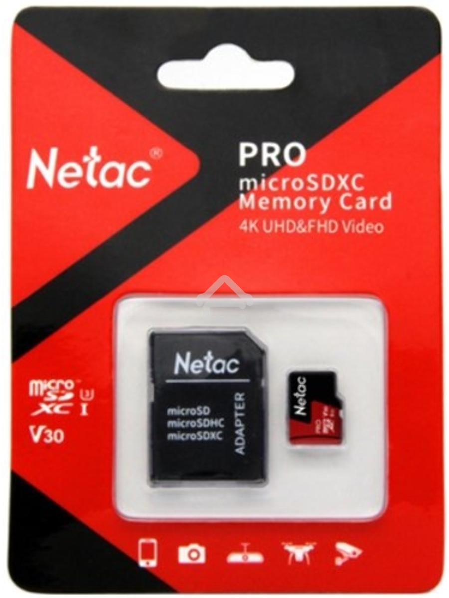 Флеш карта MicroSD card Netac P500 Extreme Pro 64GB, retail version w/SD adapter