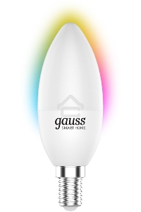 Лампа Светодиодная Gauss Smart Home RGBW E14 C37 5 Вт 2700-6500K 1/10/100