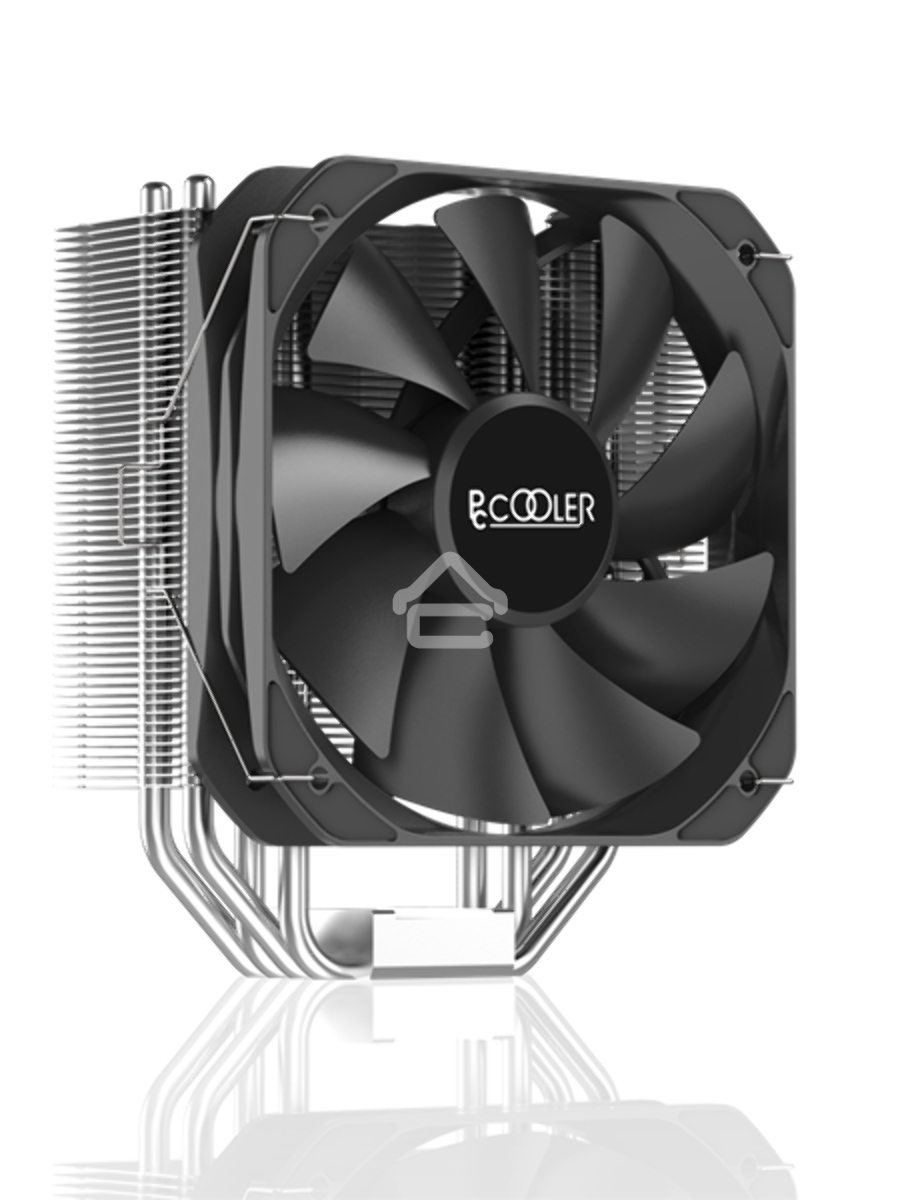 Кулер PCCooler Paladin 400 S115X/1200/1700/AM4 (20 шт/кор, TDP 200W, 130mm PWM FAN, 4 тепловые трубки 6мм, 800-1600RPM, 18-28,6dBa)