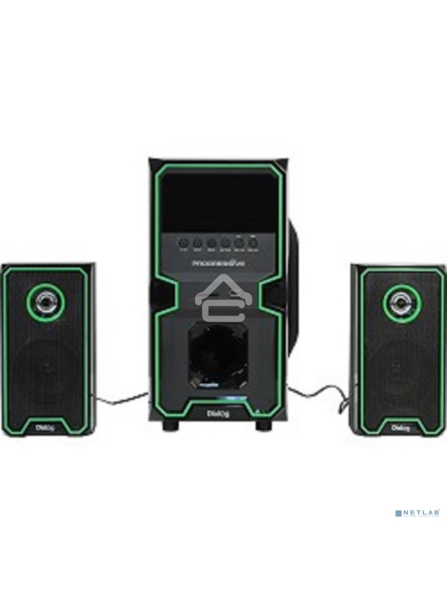 Колонки Dialog Progressive AP-222B BLACK - акустические колонки 2.1, 30W+2*10W RMS, Bluetooth, USB+SD reader
