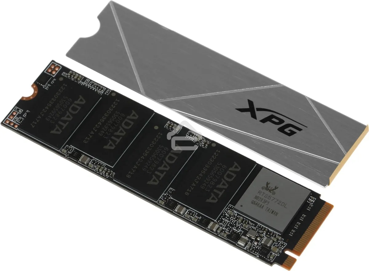 Накопитель SSD ADATA XPG GAMMIX S60, 1Tb, PCIe 4.0 x4, M.2 2280, NVMe, R/W 5000/3200, с радиатором