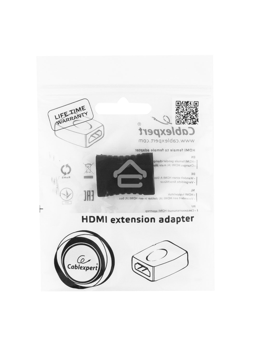 Переходник Gembird Переходник HDMI-HDMI 19F/19F, золотые разъемы, пакет A-HDMI-FF