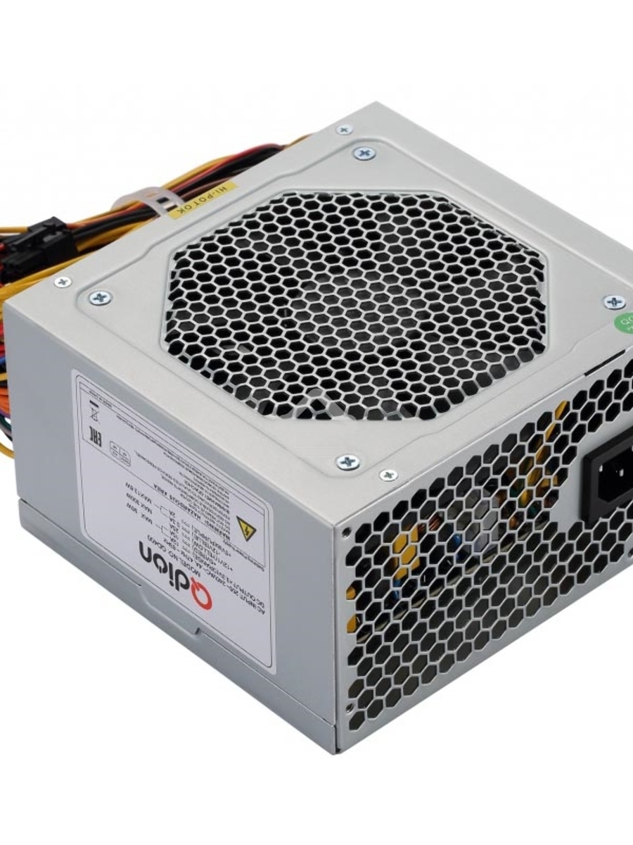 Серверный блок питания 400Вт QDION ATX 400W, 120mm, 3xSATA, 1xPCI-e, nonPFC