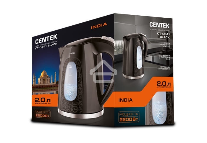 Чайник электрический Centek CT-0041, черный 2л