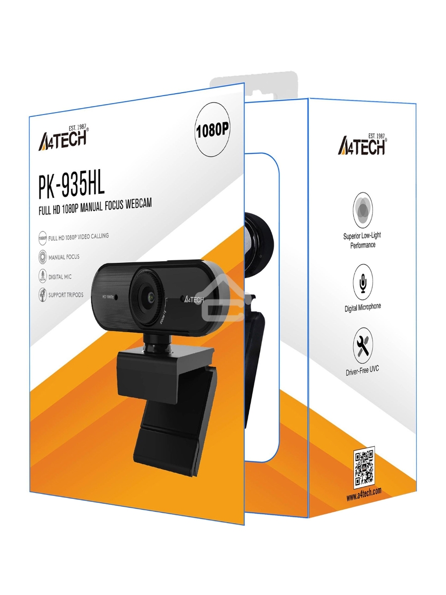Камера Web A4 PK-935HL черный 2Mpix (1920x1080) USB2.0 с микрофоном