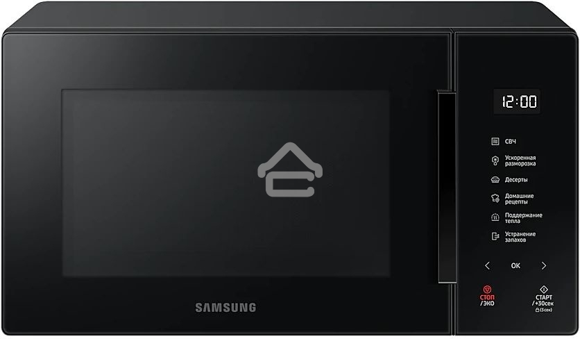 Микроволновая печь Samsung MS23T5018AK/BW черный, 23 л, 800 Вт, переключатели - сенсор