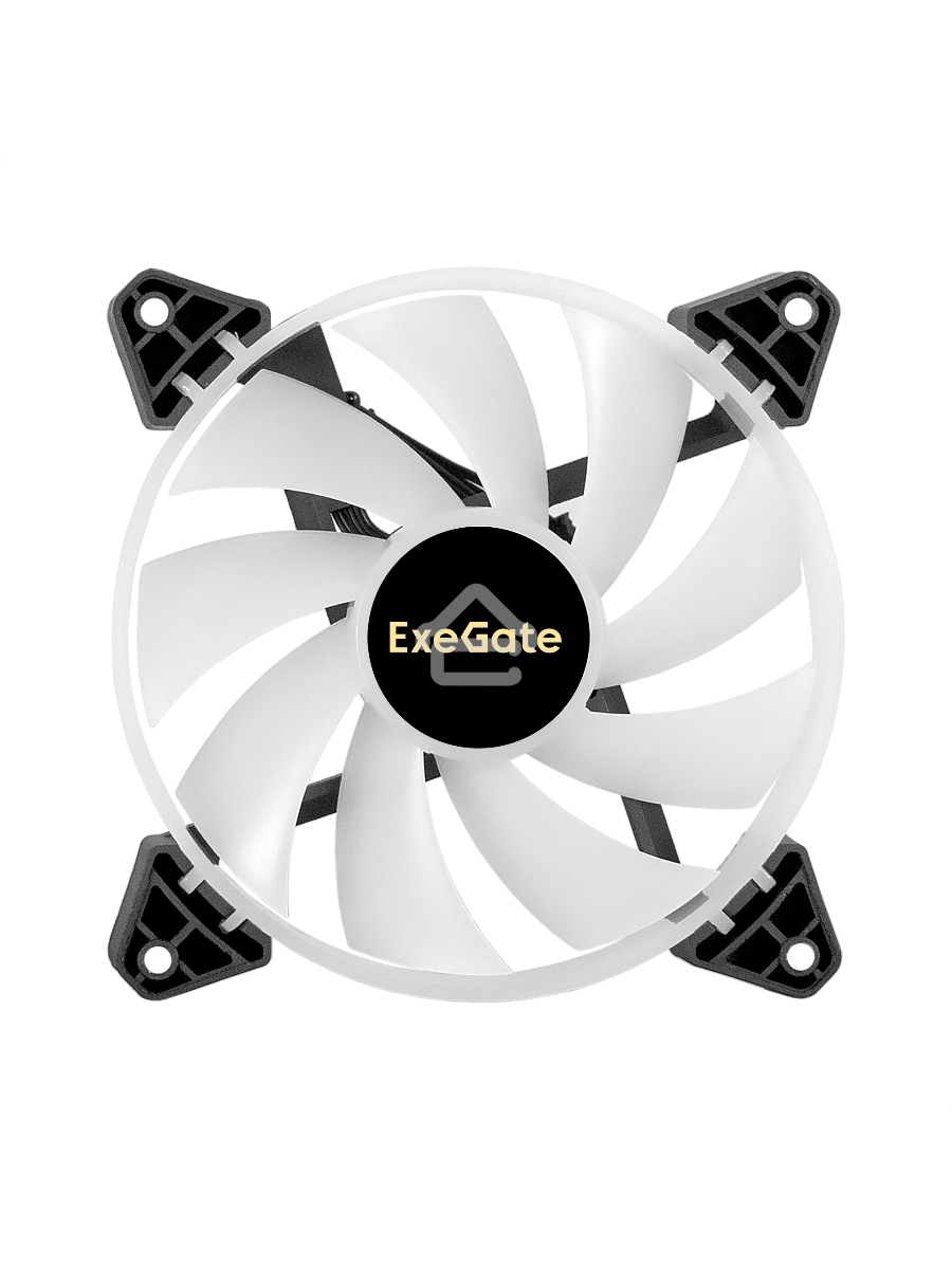 Вентилятор для корпуса ExeGate EX12025HM3PM.FRGB.5CSU черный/белый, 120 мм, 1200 об/мин, 24 дБ, 3 pin