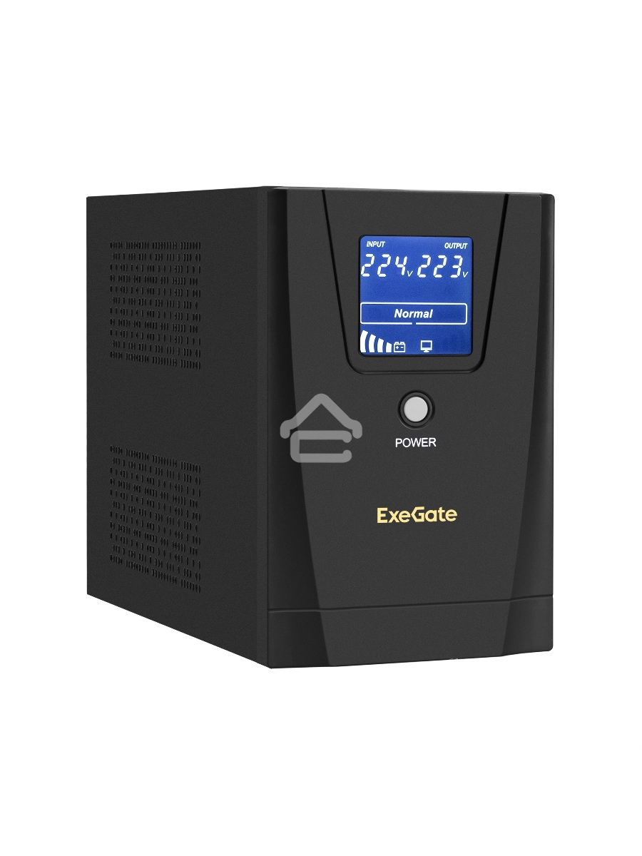 Источник бесперебойного питания ExeGate EP285500RUS SpecialPro Smart LLB-1500.LCD.AVR.C13.RJ.USB<1500VA/950W, LCD, AVR, 6*IEC-C13, RJ45/11, USB, Black>
