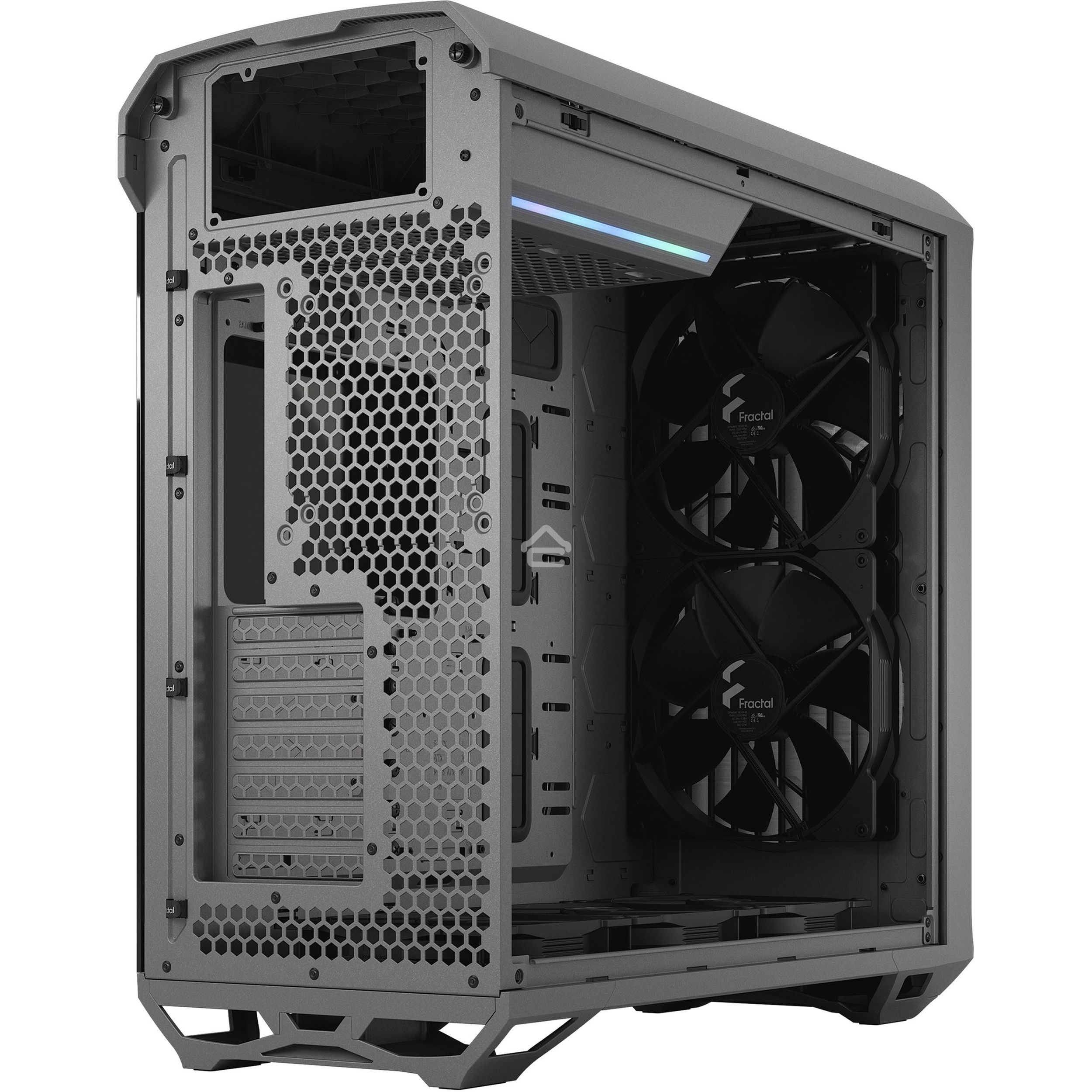 Компьютерный корпус Fractal Design Torrent Gray TG Light Tint/E-ATX, TG, 2x3.5, 4x2.5, 7xPCI, 1xUSB-C, 2xUSB 3.0/2x180мм, 3x140мм fans inc./FD-C-TOR1A-02