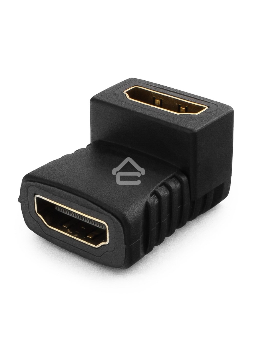 Переходник Gembird Переходник HDMI-HDMI 19F/19F, угловой, золотые разъемы, пакет A-HDMI-FFL