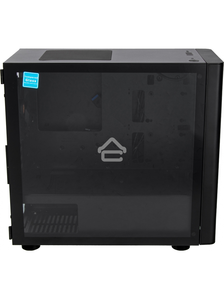 Компьютерный корпус Thermaltake V150 TG CA-1R1-00S1WN-00 Black/Win/SPCC/Tempered Glass*2/ 120mm Standard Fan*1