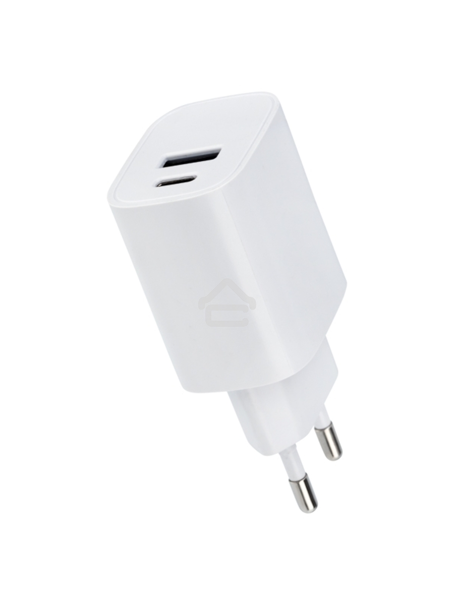 Сетевое зарядное устройство REXANT USB + Type-C, 5V, 2.4 A, белое