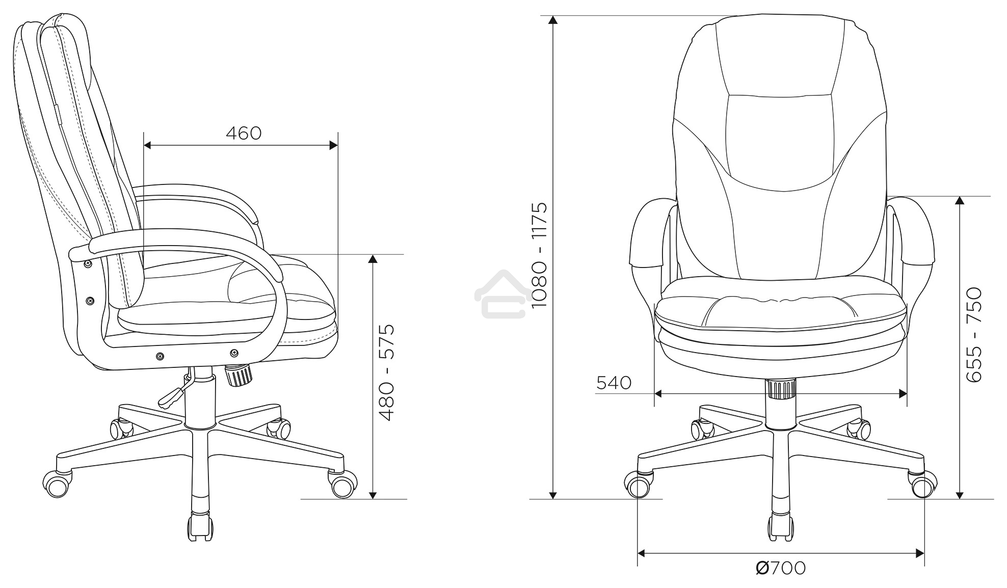 Кресло руководителя Бюрократ CH-868N Fabric Alfa 44 серый, крестовина пластик