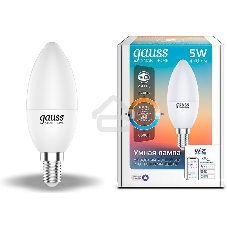 Лампа Светодиодная Gauss Smart Home DIM CCT E14 C37 5 Вт