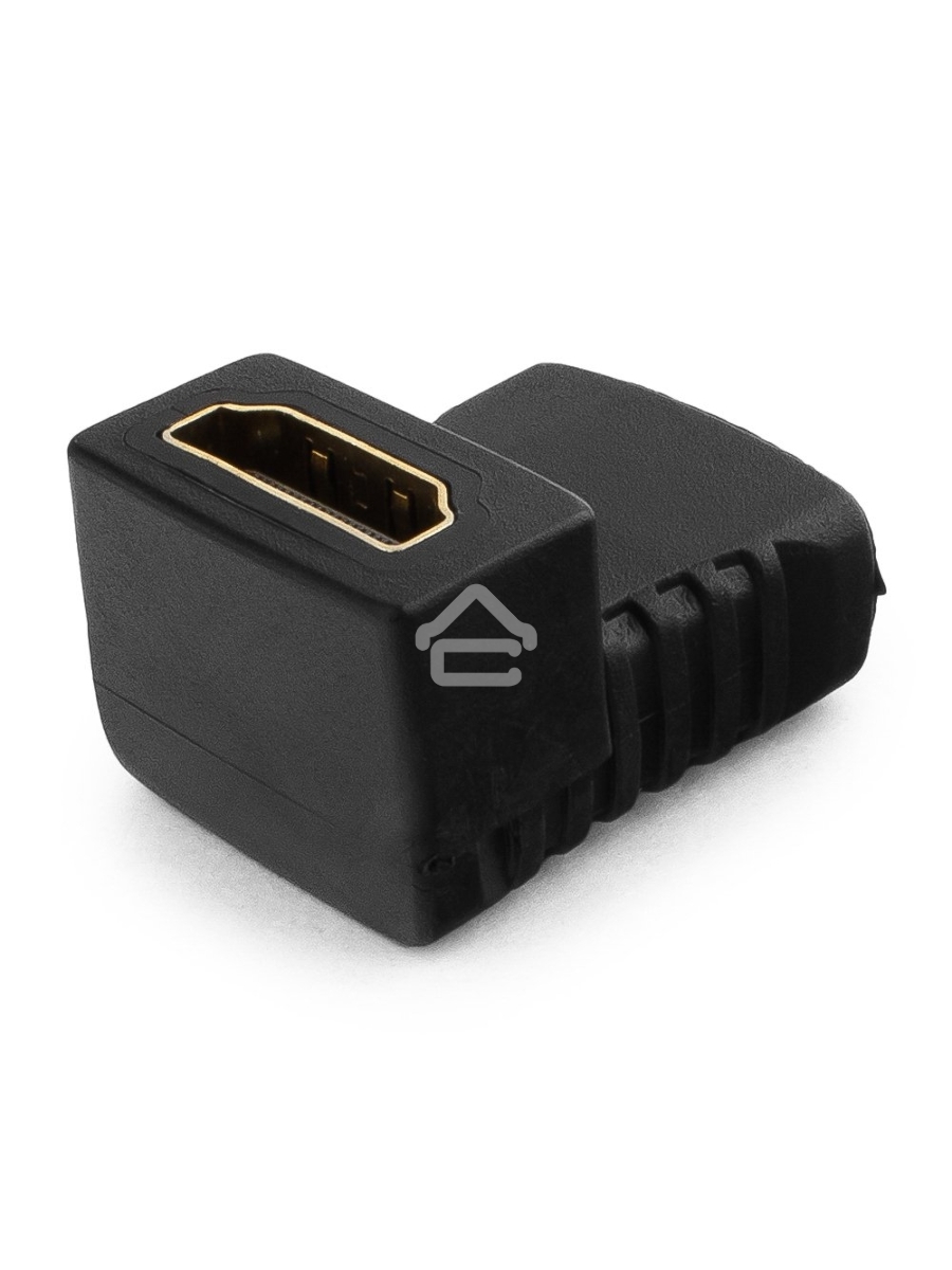 Переходник Gembird Переходник HDMI-HDMI 19F/19F, угловой, золотые разъемы, пакет A-HDMI-FFL