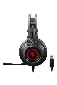 Наушники с микрофоном A4Tech Bloody J527 серый 2м мониторные USB оголовье (J527)