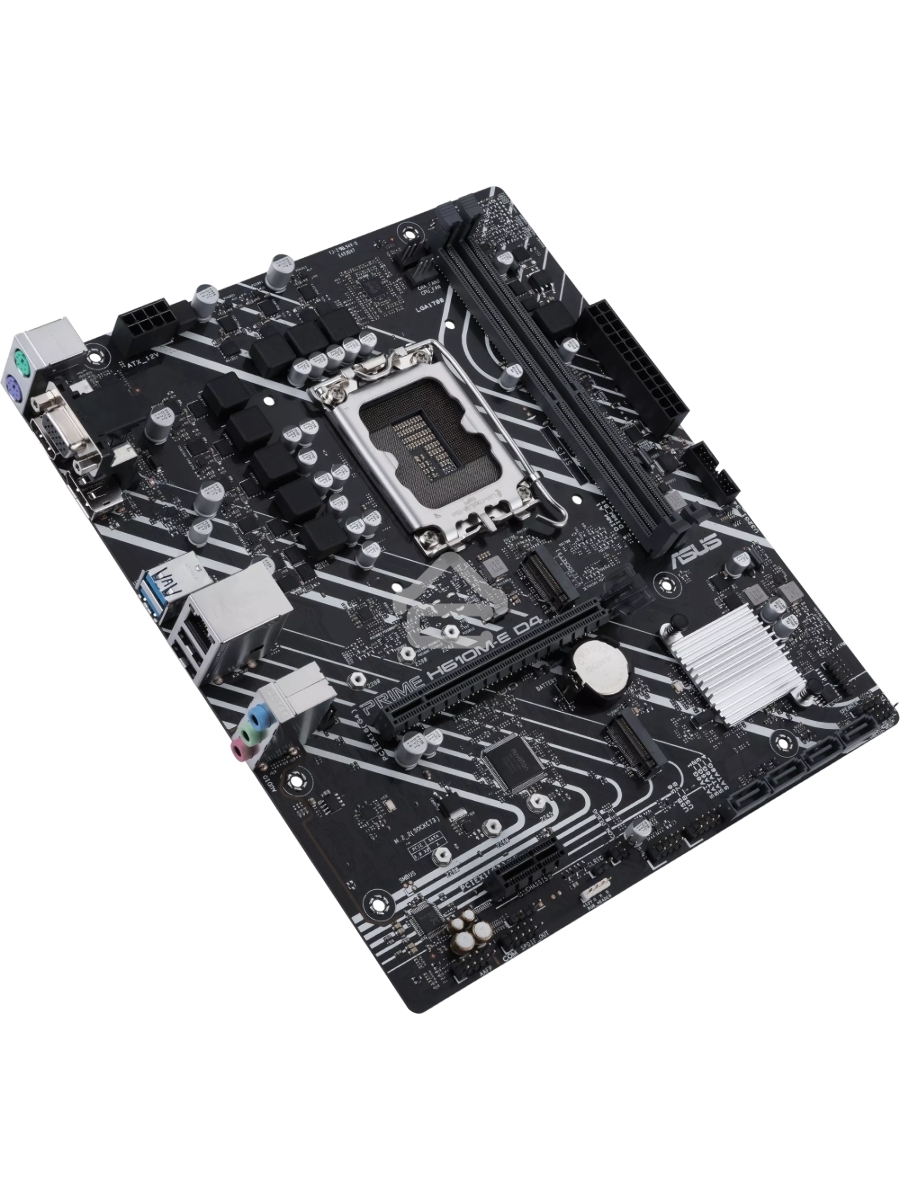 Материнская плата ASUS PRIME H610M-E D4-CSM, LGA 1700, Intel H610, 2xDDR4, 4xSATA, 2xM.2 PCIe 3.0 (x2, x4), 1xPCIe 4.0 x16, 1xPCIe x1, 1xHDMI, 1xDP, 1xVGA, 2xUSB-A 2.0, 2xUSB-A 3.2 Gen 1, 1x 1Gb LAN, 3x3.5 мм, 7.1, mATX
