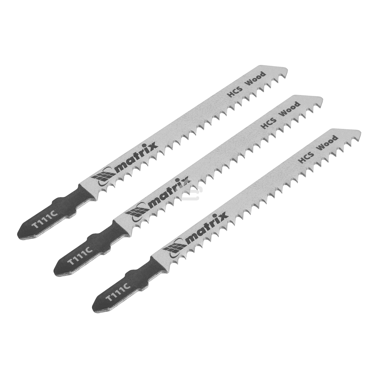Полотна для электролобзика Matrix по дереву, 3 шт. T111C, 75 х 3мм, HCS