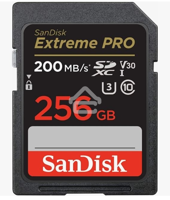 Флеш карта SD 256Gb SanDisk SDXC Class 10 V30 UHS-I U3 Extreme Pro 200MB/s