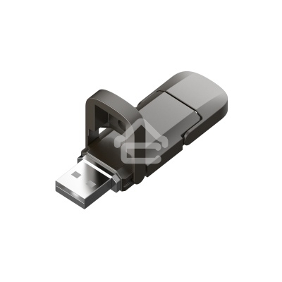 Флешка USB Dahua S809 (DHI-USB-S809-32-256Gb), 256Gb, USB 3.2 Type-A/USB Type-C, R/W 520/460, серый