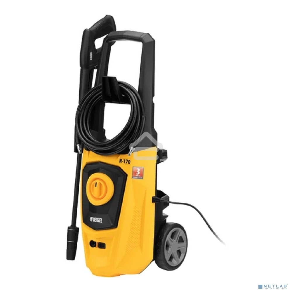 Моечная машина высокого давления Denzel R-170, 2000 Вт, 170 бар, 360 л/ч, колесная 58228