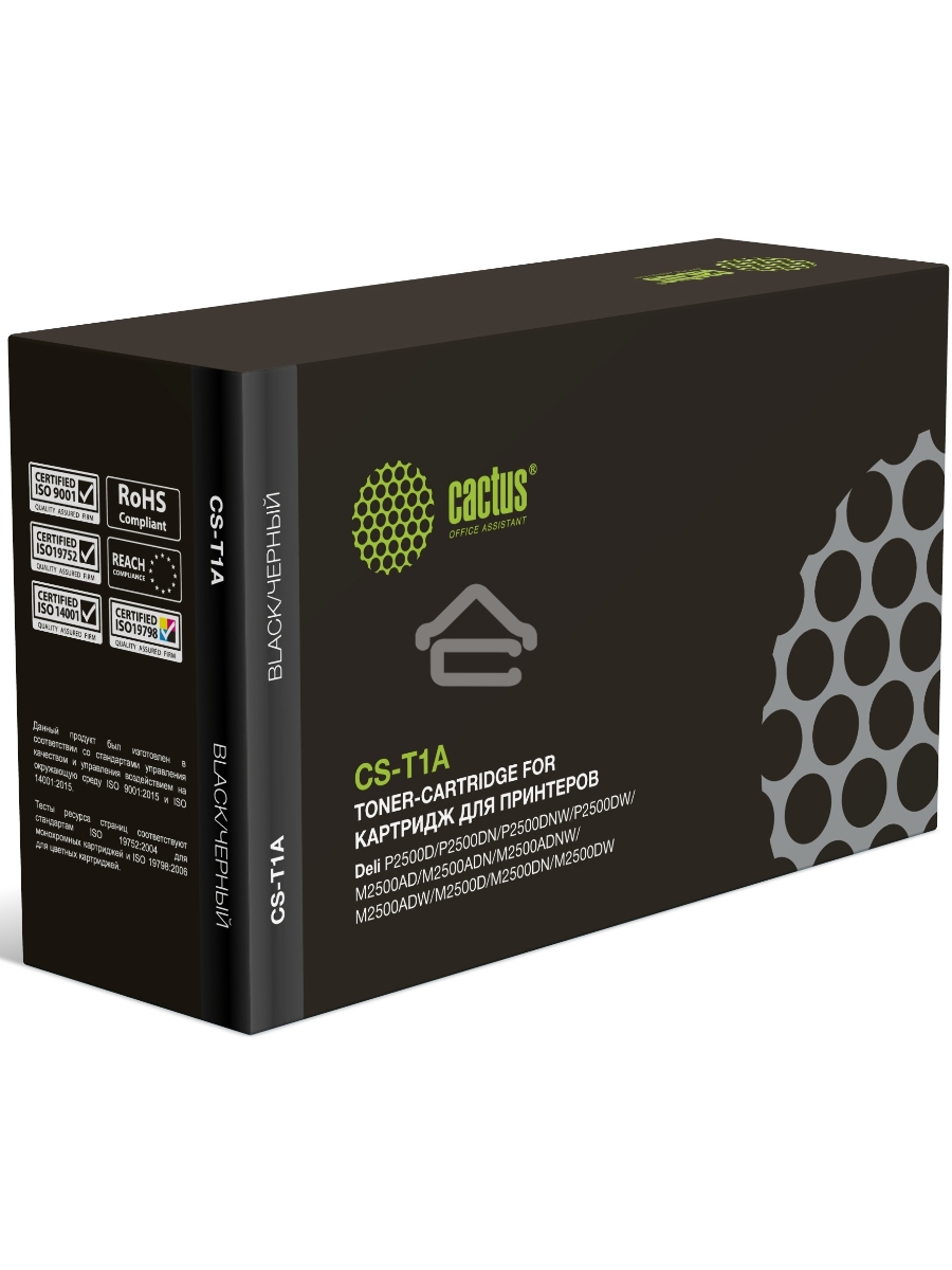 Картридж лазерный Cactus T1A CS-T1A черный (2000стр.) для Deli P2500D/P2500DN/P2500DNW/P2500DW/M2500AD/M2500ADN/M2500ADNW/M2500ADW/M2500D/M2500DN/M2500DW