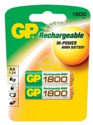 Аккумулятор GP 180AAHC AA NiMH 1800mAh (2шт)  