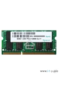 Оперативная память Apacer, DDR3L, 4GB (1x4GB), 1600MHz, CL11, SO-DIMM