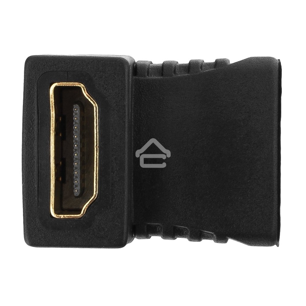 Переходник Gembird Переходник HDMI-HDMI 19F/19F, угловой, золотые разъемы, пакет A-HDMI-FFL