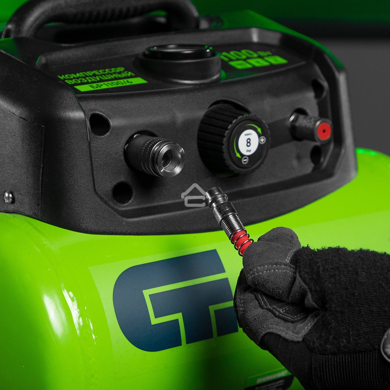 Компрессор воздушный безмаслянный Сибртех BL 1100/6 1100Вт, ресивер 6 л, 180 л/мин