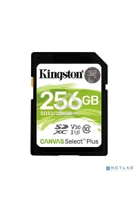 Флеш карта SDXC 256Gb Class10 Kingston <SDS2/256GB>, Canvas Select 100R CL10 UHS-I