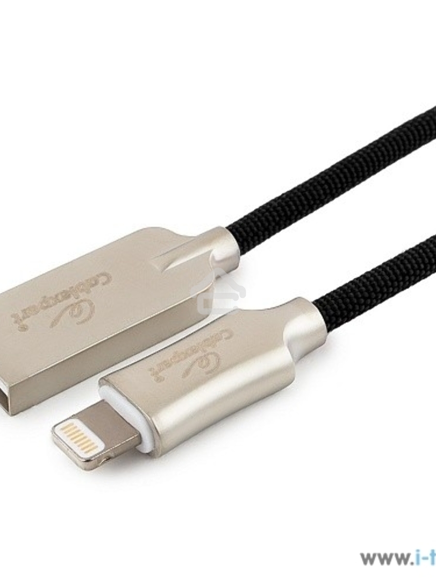Кабель USB Cablexpert для Apple CC-P-APUSB02Bk-0.5M, MFI, AM/Lightning, серия Platinum, длина 0.5м, черный, блистер