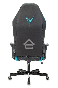 Кресло игровое Knight Neon черный/голубой соты эко.кожа с подголов. крестовина металл