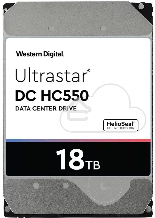 Жесткий диск Western Digital Original SATA-III 18Tb 0F38459 WUH721818ALE6L4 Ultrastar DC HC550 (7200rpm) 512Mb 3.5