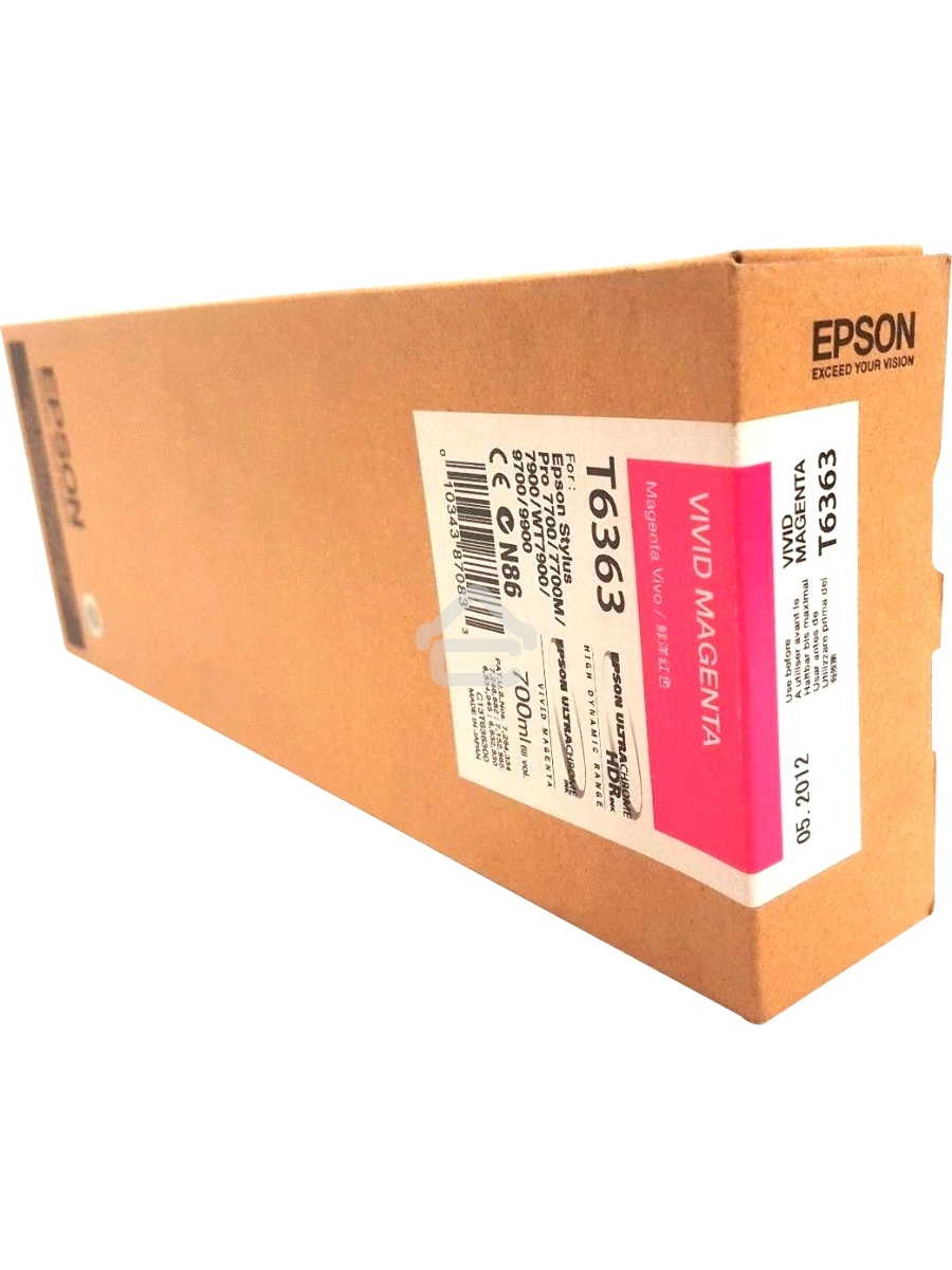 Картридж струйный Epson C13T636300 пурпурный (700 мл) для Stylus 7700, 7890, 7900, 9700, 9890, 9900, WT7900