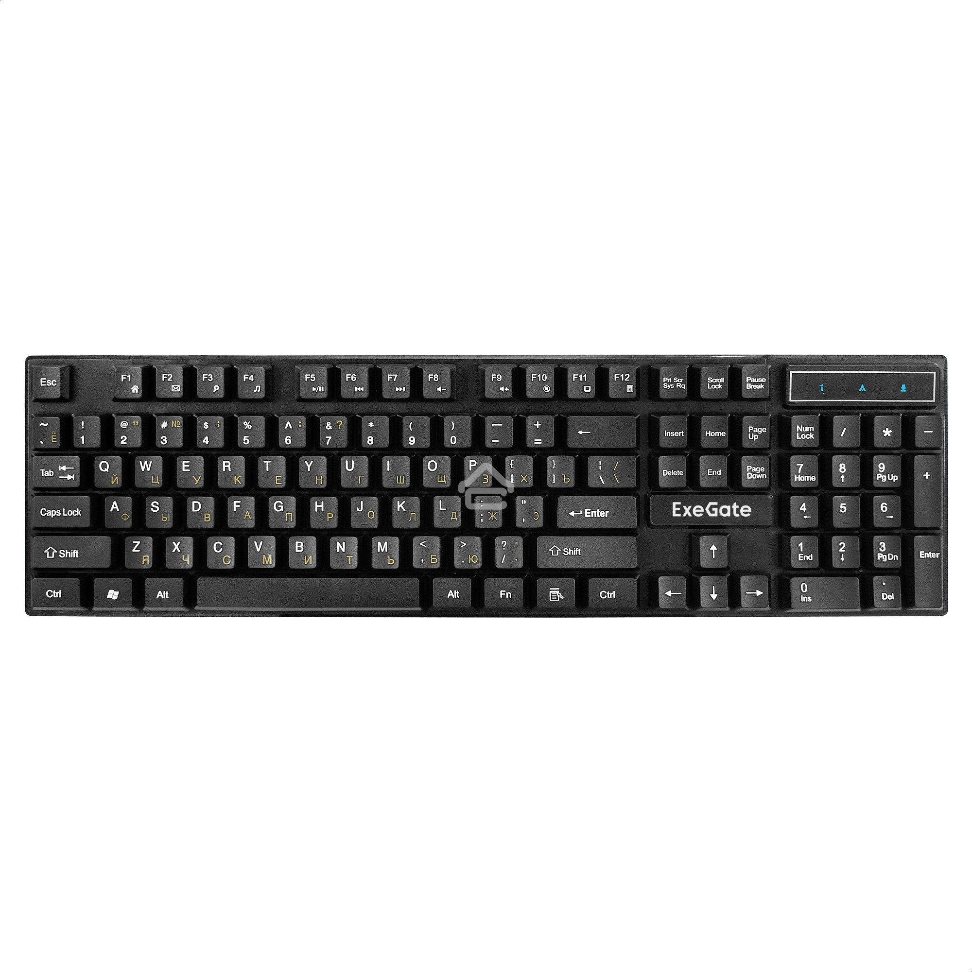 Комплект беспроводной ExeGate Professional Standard Combo MK210 (клавиатура полноразмерная влагозащищенная 104кл. + мышь оптическая 1200dpi, 3 кнопки и колесо прокрутки; USB, радиоканал 2,4 ГГц, радиус действия до 10м, черный, Color Box)