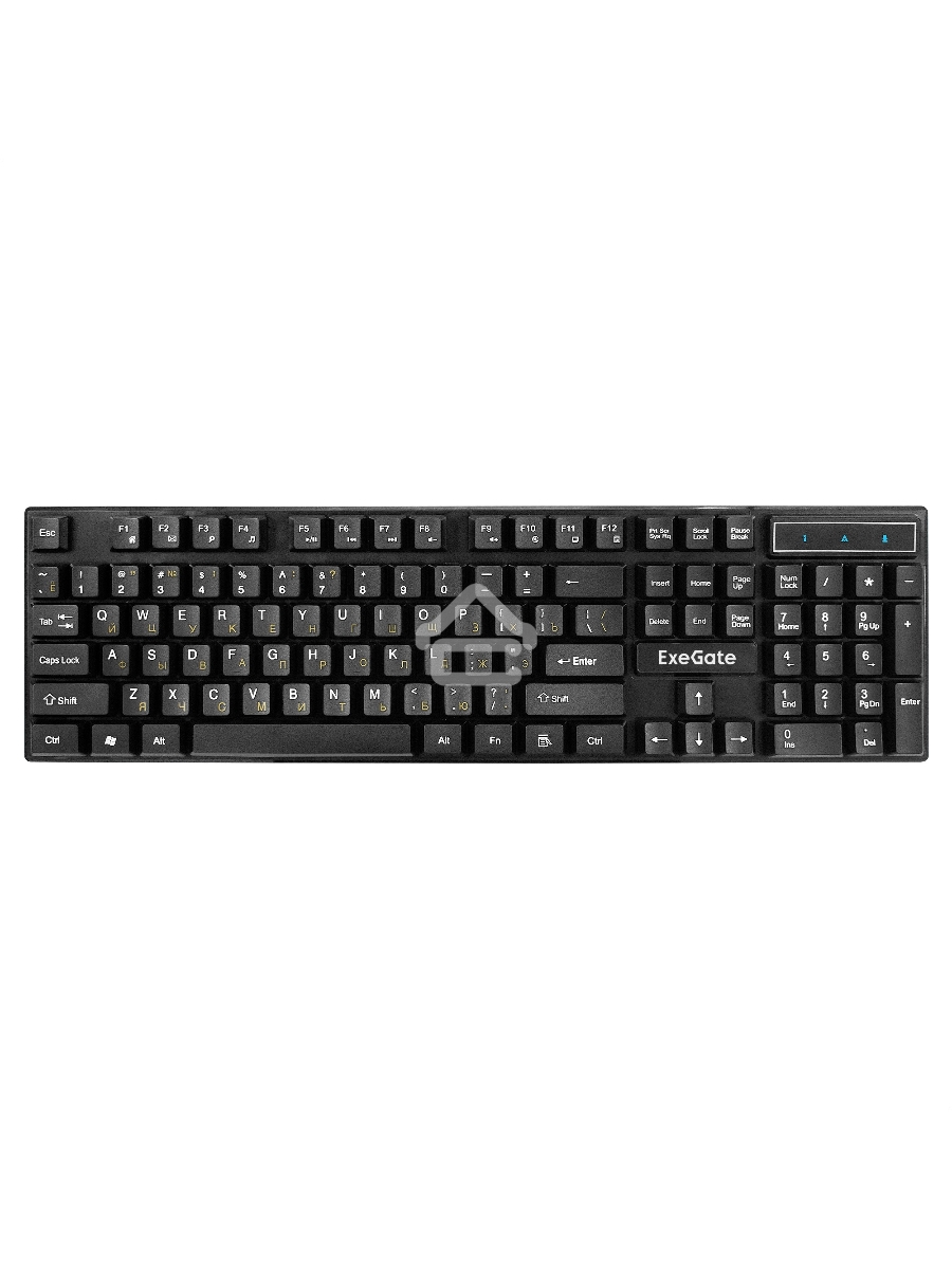 Комплект беспроводной ExeGate Professional Standard Combo MK210 (клавиатура полноразмерная влагозащищенная 104кл. + мышь оптическая 1200dpi, 3 кнопки и колесо прокрутки; USB, радиоканал 2,4 ГГц, радиус действия до 10м, черный, Color Box)